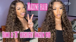 28quot THICK Highlight Amazon Wig Review Install DETAILED  BEST AMAZON WIGS  MAXINE HAIR WIG [upl. by Fricke]