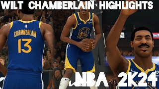 Dominantion  Wilt Chamberlain Highlights  NBA 2K24 Gameplay [upl. by Adnalram]