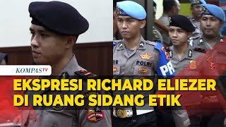 Ekspresi Tegang Richard Eliezer Masuk Ruang Sidang Kode Etik Polri [upl. by Retsae]