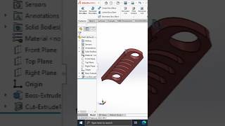 Solidworks extruded cut from outward direction btech cad solidworks [upl. by Rats]