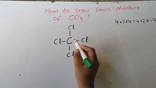 How to draw Lewis dot structure of CCl4 [upl. by Gney]