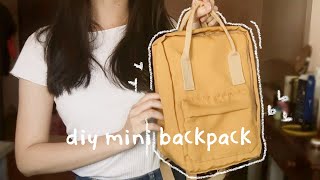 DIY  KANKENinspired mini backpack  no sewing machine needed [upl. by Ayrolg]