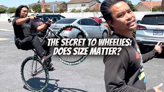 Does Size Really Matter For Wheelies On A Bike [upl. by Nirad]