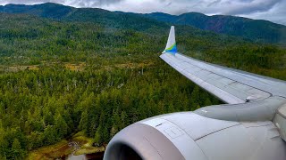 4K – Beautiful Ketchikan Landing – Alaska Airlines – Boeing 7379 Max – KTN – N920AK – SCS 1201 [upl. by Ahsenid]