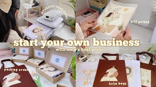 Start your own business in 2025 with only a HeatPress 🧸  Clothing amp Totebag  Guide  ft HTVRONT [upl. by Ys]