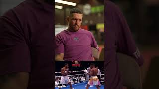 Oleksandr Usyk watches back Anthony Joshuas brutal KO against Francis Ngannou shorts [upl. by Yelsha]