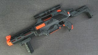 MOD Minimized Nerf Rapidstrike w Barrel and Stock Attachment [upl. by Endys]