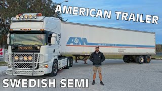 Scania Semi Truck Hauling an American Trailer [upl. by Hawger]