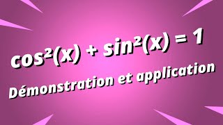 Formule fondamentale de trigonométrie  démonstration et application [upl. by Willner]