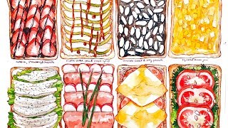 TOASTS  HUNGRY Watercolor series [upl. by Sebastian399]