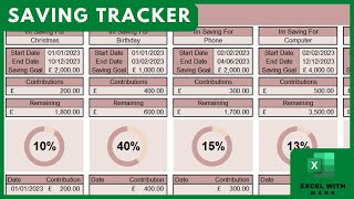 Mastering Excel Designing an Efficient Saving Tracker for Financial Success [upl. by Ttereve]