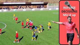 Referee Decisions  Micd up  Div 2 vs div 3  Friendly [upl. by Akirdna]