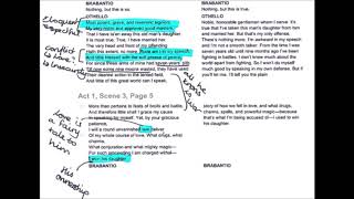 Guided Annotation Othello Act 1 Scene 3 part 1 of 4 [upl. by Ahsienom84]