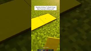 Realstic Yoga Mat Tutorial In Minecraft shorts [upl. by Sharp]