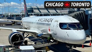 FLYING AIR CANADAs A220  Chicago to Toronto in Economy [upl. by Nrek721]