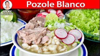 POZOLE BLANCO  Vicky Receta Facil [upl. by Natie]