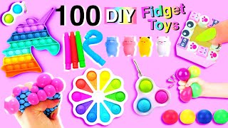 100 DIY FIDGET TOYS IDEAS  VIRAL TIKTOK FIDGET TOYS POP IT HACKS AND CRAFTS and more [upl. by Nirmak281]