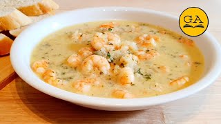 Weißweinsuppe mit Garnelen 🍤 [upl. by Narib421]