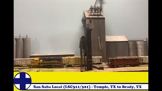 HO Scale Model Railroad Operations  ATSF San Saba Local [upl. by Herrod]