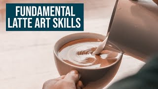 Fundamental Latte art skills  Barista skills Latte art  barista life [upl. by Turtle]