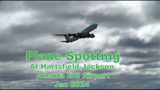 Plane Spotting at HartsfieldJackson International Atlanta Airport Jan 2024 [upl. by Ennahoj263]