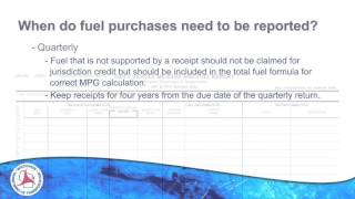 Recordkeeping Requirements for Fuel Tax IFTA [upl. by Aniz]