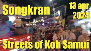 Crazy bike Road to Songkran Festival Koh Samui 2024 Thailand [upl. by Hanah]