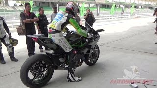 Kawasaki Ninja H2R test ride scenes [upl. by Dine]