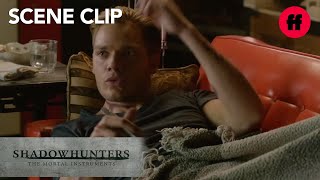 Shadowhunters  Season 1 Episode 11 Jace amp Clary Kiss  Freeform [upl. by Mcgruter]