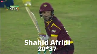 Shahid Afridi Batting Kpl 2022 Match 15 ¦ Shahid Afridi in kpl 2022 great batting hits six amp fours [upl. by Holt]