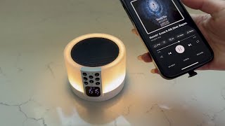 AMAZON Night Light Bluetooth Speaker Alarm Clock [upl. by Naeroled]