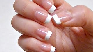 Easy French nail tutorial [upl. by Charmane]