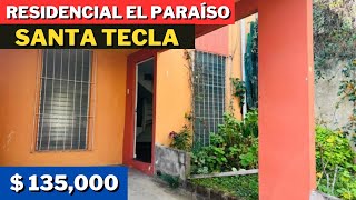 CASA EN VENTA EN RESIDENCIAL EL PARAÍSO EN SANTA TECLA  EL SALVADOR [upl. by Ardnuyek]