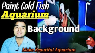 Paint Aquarium background🐟🐟  Change Aquarium looking link Molded Tank [upl. by Naamann310]