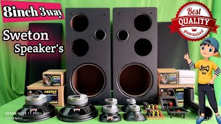 How to make 8 inch 3 way speaker box 🔊🔊 speaker box making [upl. by Lurline]