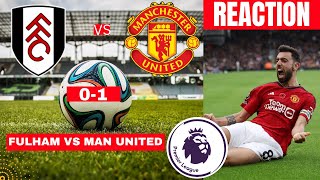 Fulham vs Manchester United 01 Live Premier League EPL Football Match Score reaction Highlights [upl. by Arraeis]