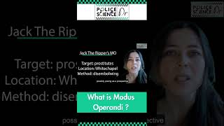 What is Modus Operandi policescience modusoperandi modus [upl. by Alyakcm]