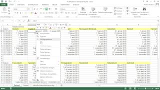 Kalender mit Excel erstellen Tutorial Spezielle Datumsformate video2braincom [upl. by Yancey942]