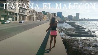 Walking El MALECON in Havana Cuba 🇨🇺 [upl. by Anidan396]