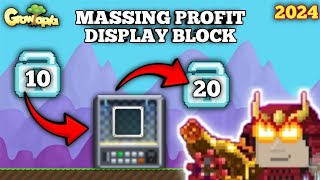 PROFIT MASS DISPLAY BLOCK  Growtopia Indonesia [upl. by Thilde333]