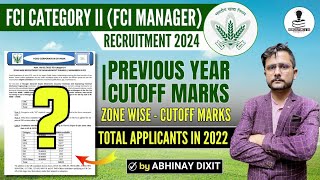 FCI Manager Cutoff 2024  FCI Manager Previous Year Cutoff Marks Analysis  FCI Manager Vacancy 2024 [upl. by Rennat]