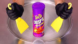 I Turn NEW TAKIS FUEGO CHRISPS Into Ice Cream Rolls 30°C  ASMR [upl. by O'Neil532]