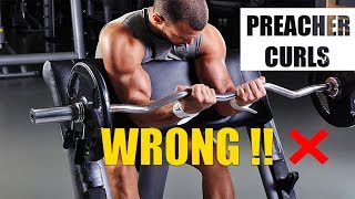 PREACHER CURLS लगाते हुए सावधान रहे इन 5 गलतियों से [upl. by Anegal709]