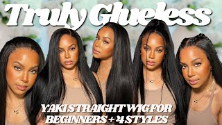 THE MOST NATURAL LOOKING YAKI WIG TUTORIAL Blends Into Skin GLUELESS WIG For Beginners  ISEE HAIR [upl. by Hanny]