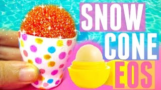 DIY SNOW CONE EOS  DIY EOS Lip Balm Container [upl. by Edyaw279]