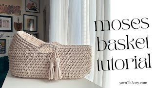 DIY Moses Basket  crochet tutorial [upl. by Lucias]