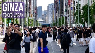 Ginza Tokyo Walking Tour  June 23 2024 [upl. by Menell]