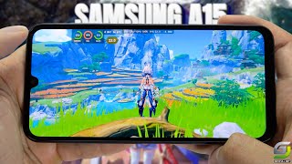 Samsung Galaxy A15 5G test game Genshin Impact Max Graphics 2024  Dimensity 6100 [upl. by Arahsak]