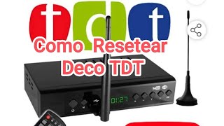 Como restaurar de fábrica decodificador TDT [upl. by Bland750]