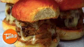 Cheesy Swedish Meatball Sliders Recipe  Twisted [upl. by Ainnos]